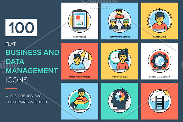 Business and Data Management Icons
