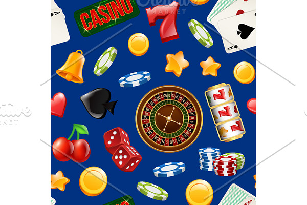 Vector realistic casino gamble
