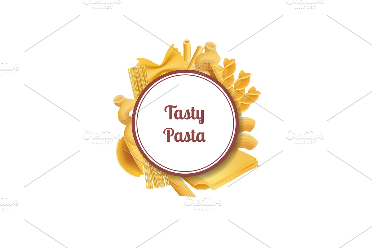 Vector realistic pasta types with in Textures - product preview 8