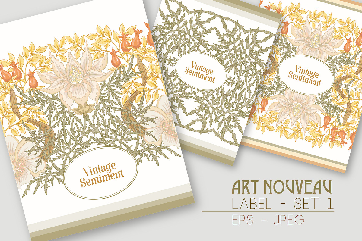 Art Nouveau Label, Cover in Illustrations - product preview 8