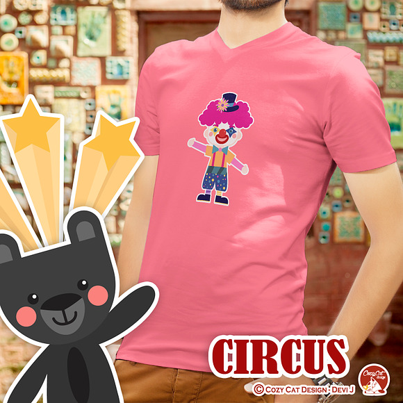 Circus Digital Clip Art in Illustrations - product preview 3