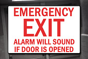 Emergency Exit Sign Decal