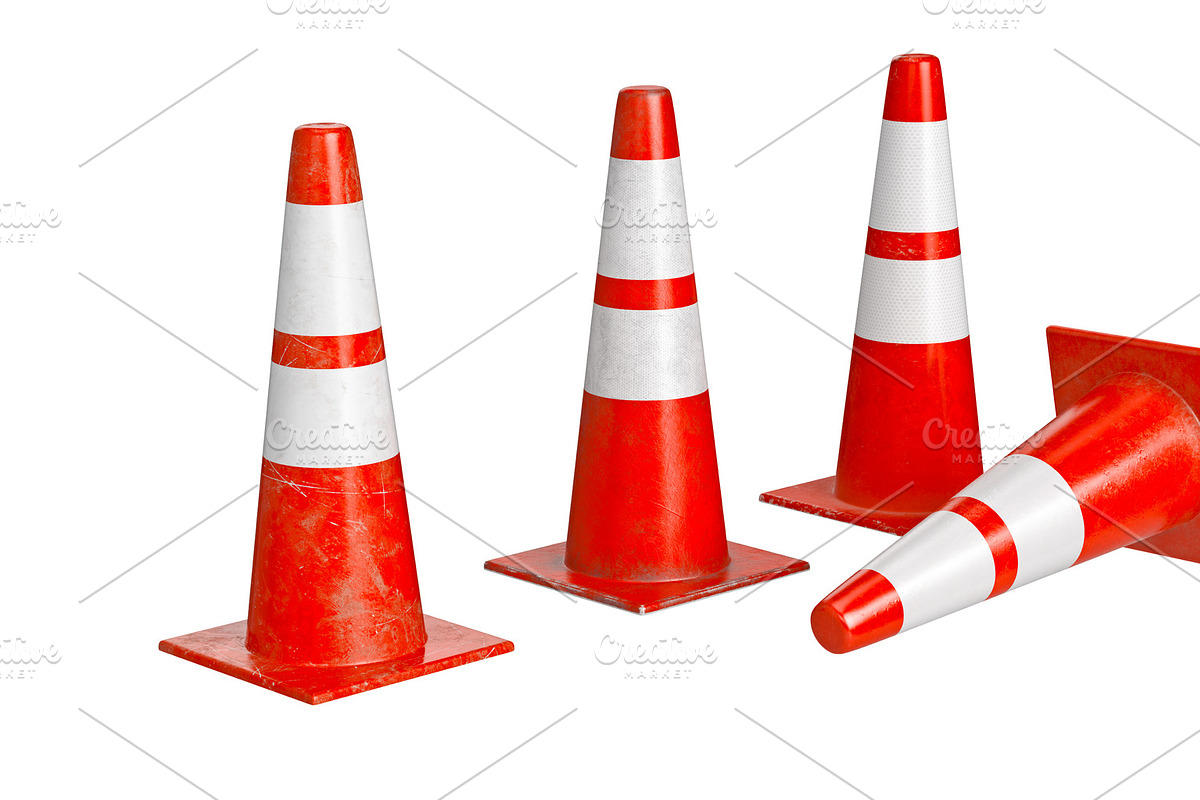 Traffic cone barrier in Objects - product preview 8