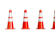 Traffic cone barrier warning