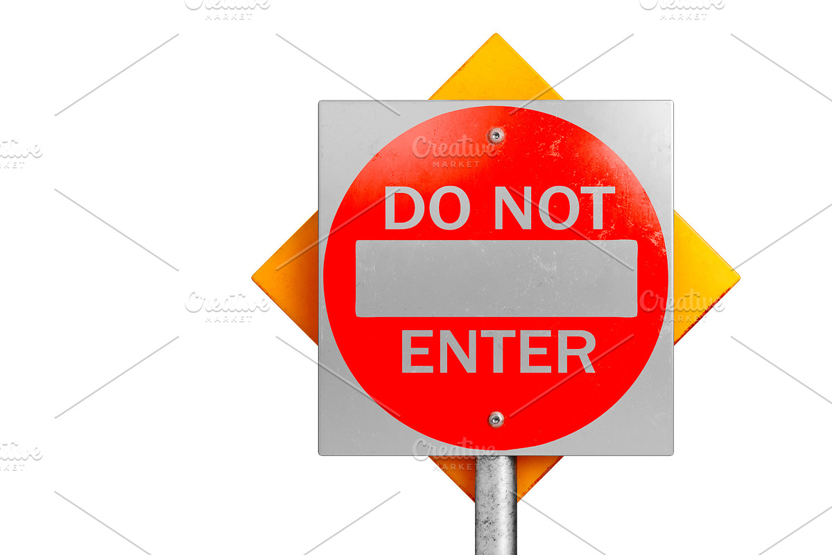 Sign traffic road symbol, close view in Objects - product preview 8
