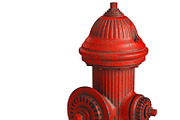 Fire alarm hydrant red, close view