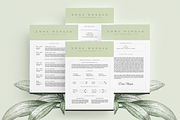 3 Page Green Resume / CV Template M