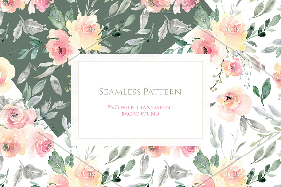 Watercolor Wedding Soft Flowers PNG in Illustrations - product preview 3