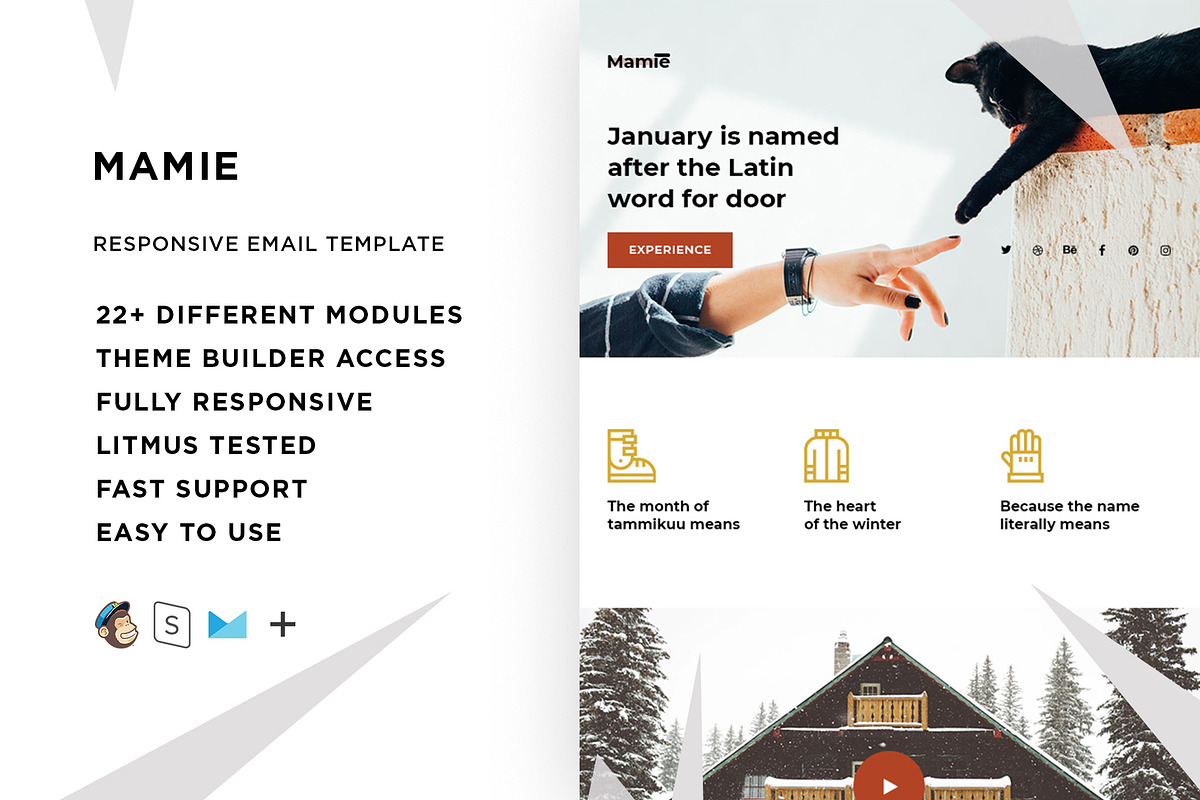 Mamie – Responsive Email template in Mailchimp Templates - product preview 8