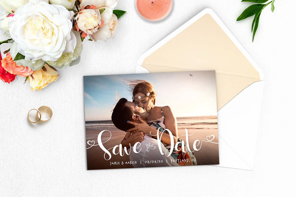 Save The Date Photo Card Template in Wedding Templates - product preview 8