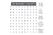 Business concepts editable line