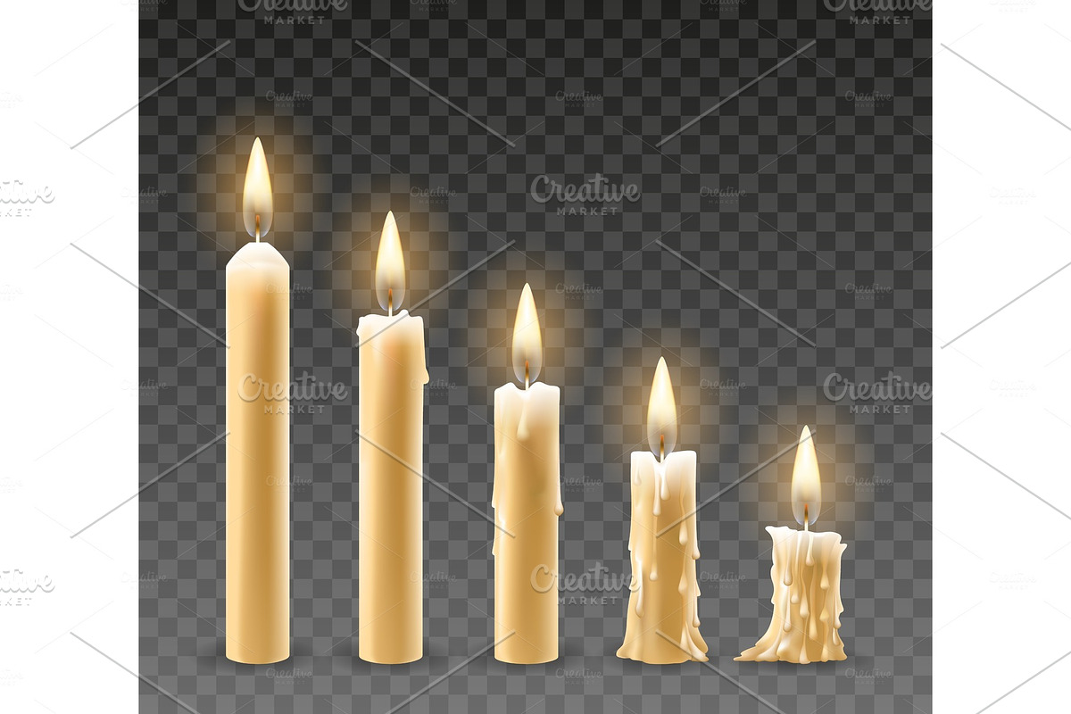 Burning candles set in Objects - product preview 8