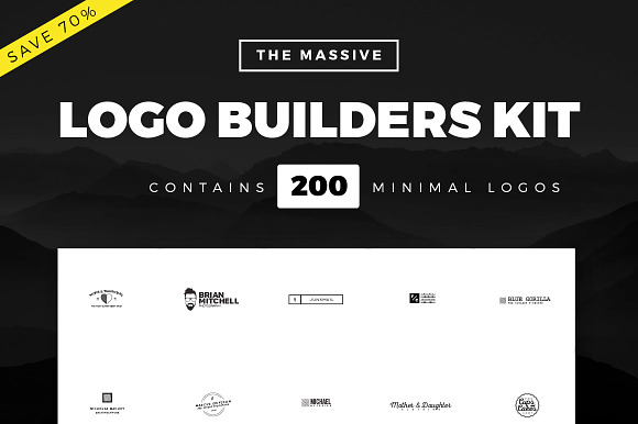 Massive Logo Builder Kit | 200 Logos in Logo Templates - product preview 4