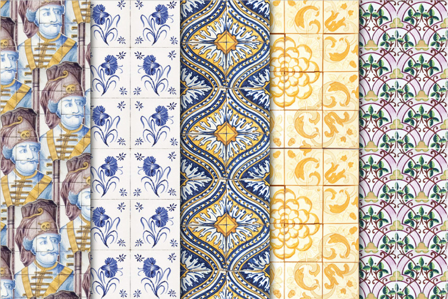 Digital Papers-Lisbon Tiles II in Patterns - product preview 8