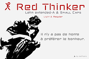 Red Thinker -2 techno fonts-