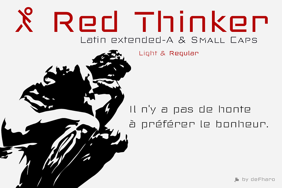 Red Thinker -2 techno fonts- in Sans-Serif Fonts - product preview 8