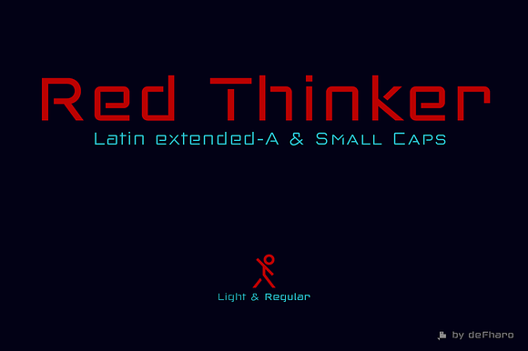 Red Thinker -2 techno fonts- in Sans-Serif Fonts - product preview 1