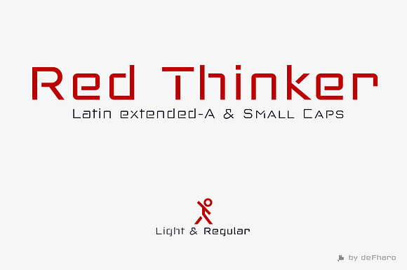 Red Thinker -2 techno fonts- in Sans-Serif Fonts - product preview 2