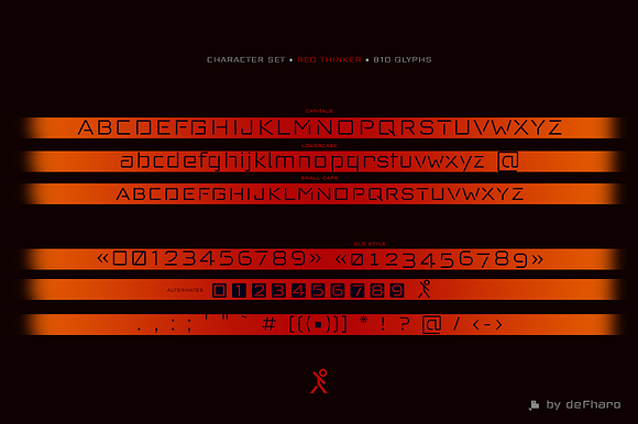 Red Thinker -2 techno fonts- in Sans-Serif Fonts - product preview 3
