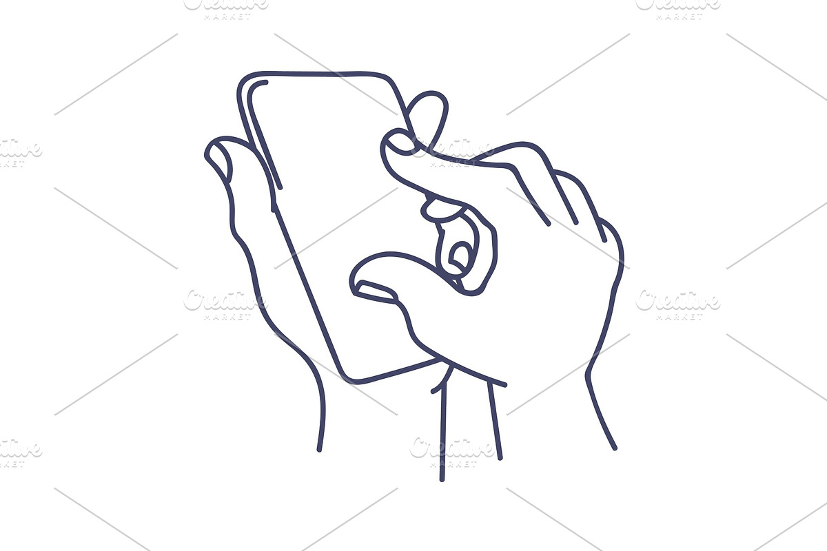Zooming in smart phone screen in Illustrations - product preview 8
