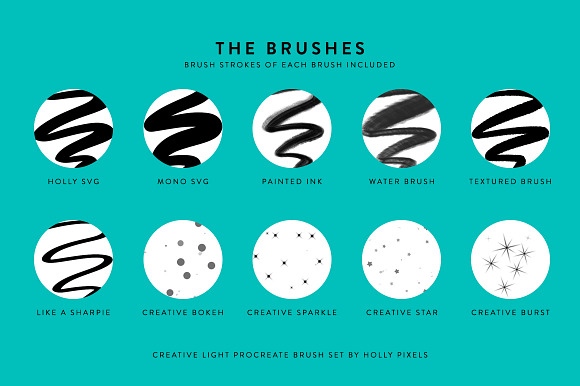 Procreate Brushes | Creative Light in Photoshop Brushes - product preview 1