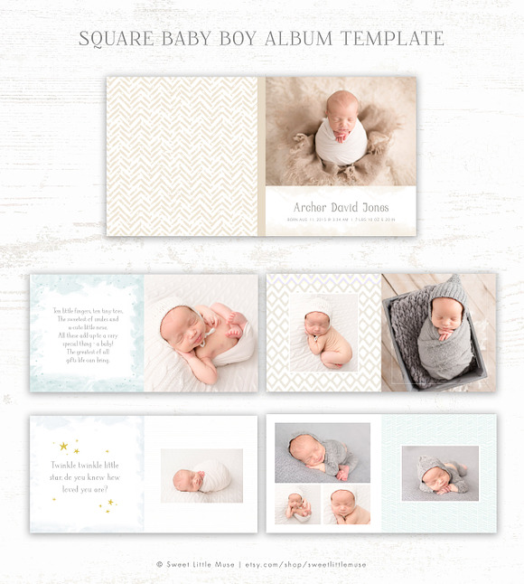 Photo Book Template - Baby Boy Album in Templates - product preview 1