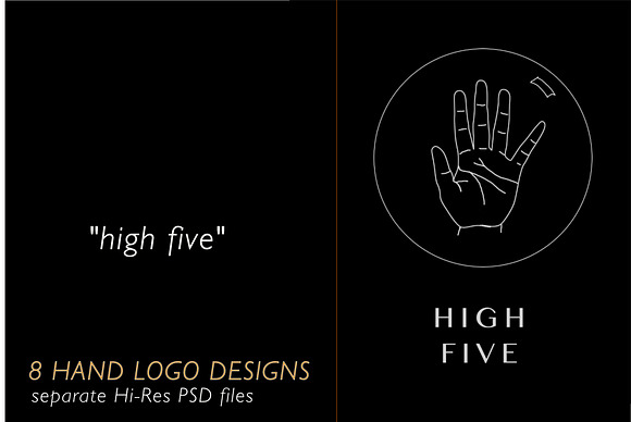 Hand Logo Design Set in Illustrations - product preview 1