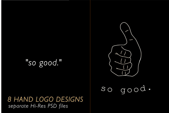 Hand Logo Design Set in Illustrations - product preview 4