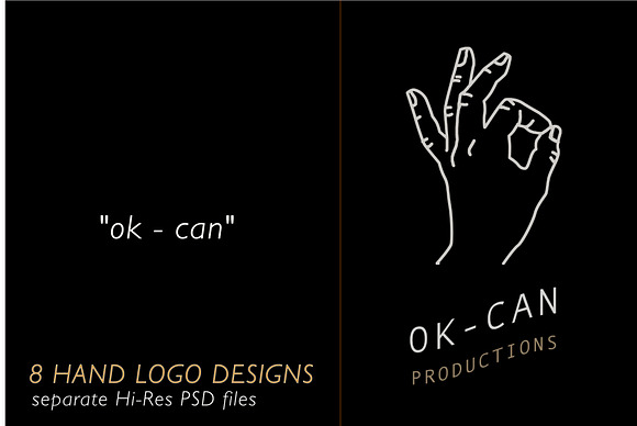 Hand Logo Design Set in Illustrations - product preview 6