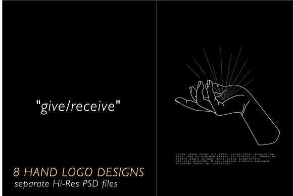 Hand Logo Design Set in Illustrations - product preview 7