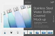 Stainless Steel Water Bottle Mockup