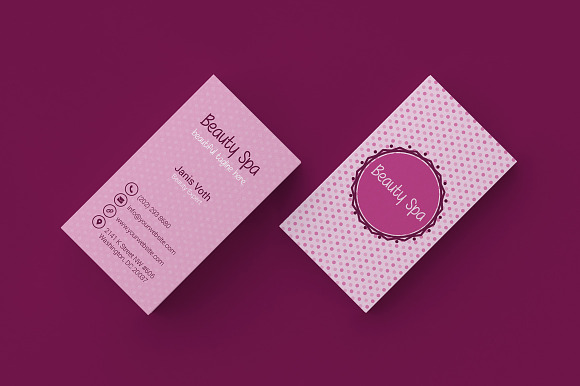 Beauty Spa Minimal Business Card in Business Card Templates - product preview 1