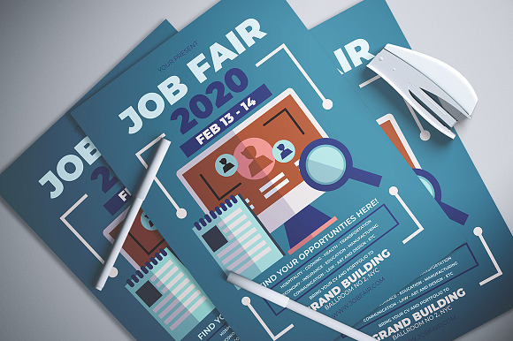 Job Fair Flyer in Flyer Templates - product preview 1