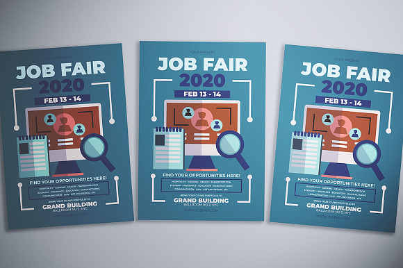 Job Fair Flyer in Flyer Templates - product preview 2