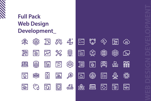 Web Design Development Icons Set in Server Icons - product preview 3