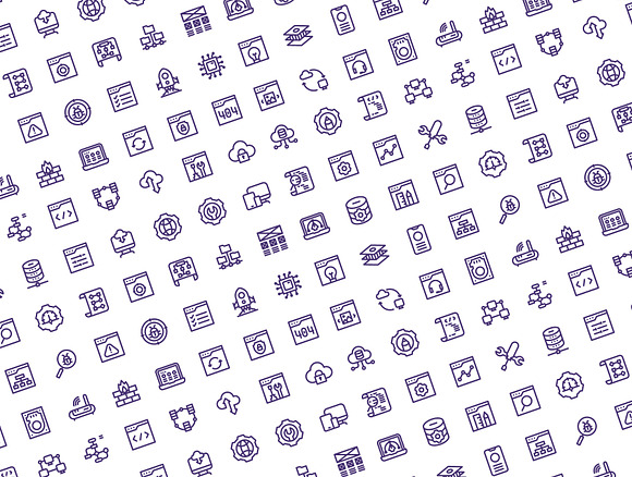 Web Design Development Icons Set in Server Icons - product preview 5