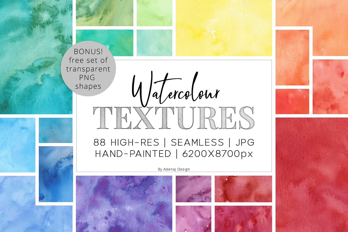 88 Hi-Res Watercolor Textures in Textures - product preview 8