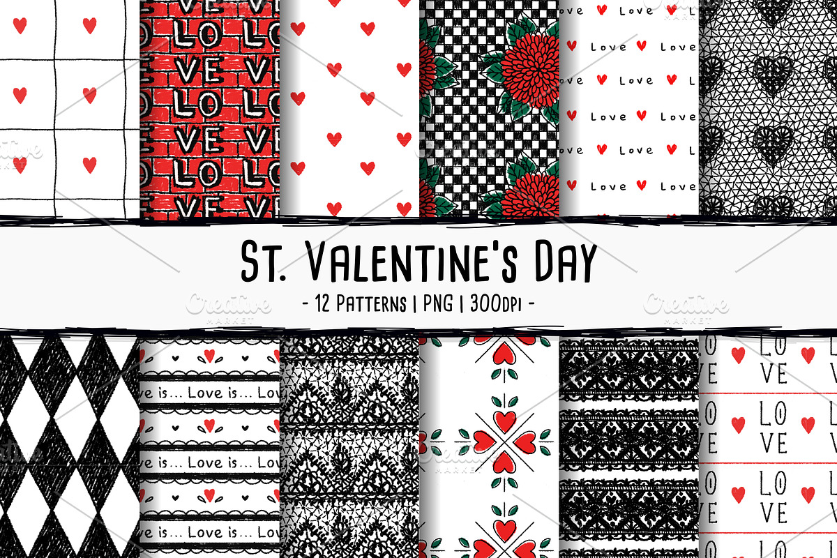 St. Valentine's Day Patterns in Patterns - product preview 8