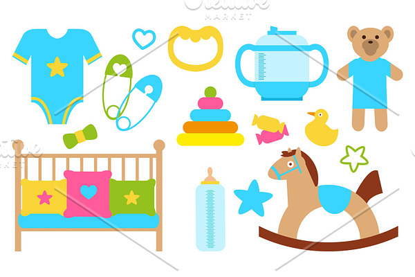 Objects and Items for Kids Poster