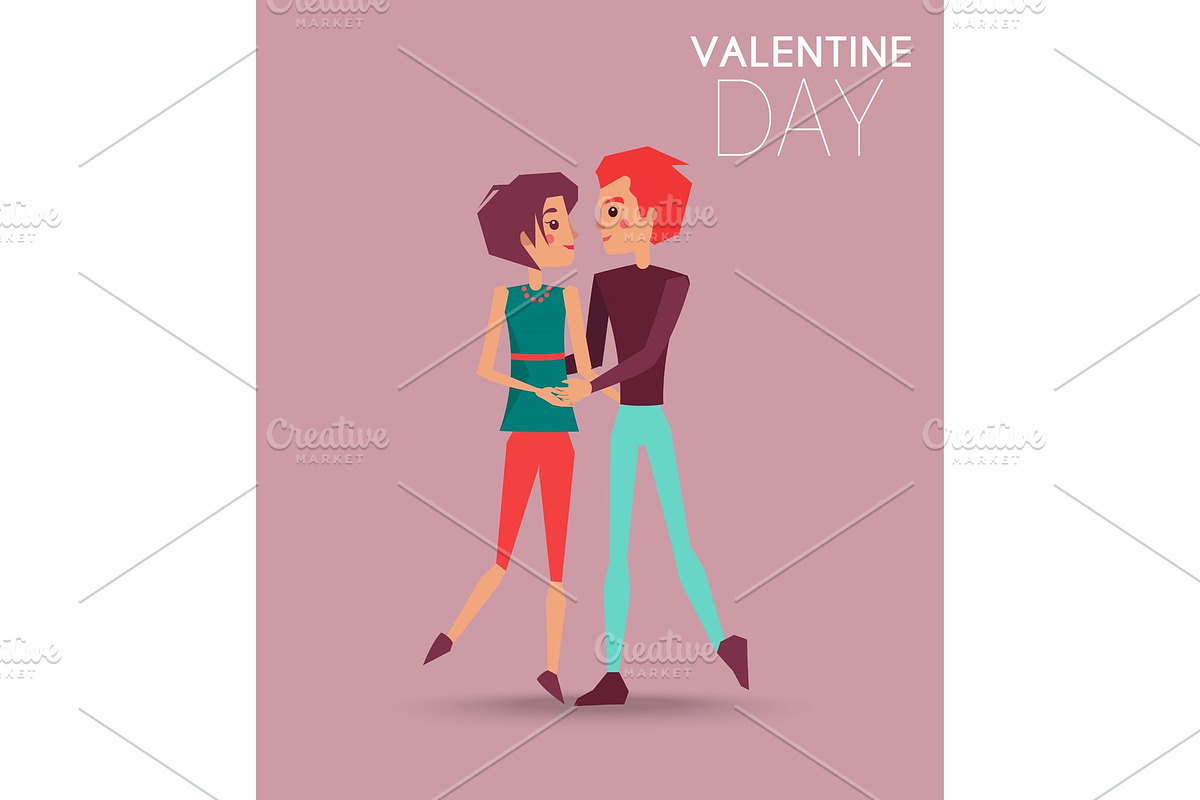 Valentine Day Poster with Dancing in Illustrations - product preview 8