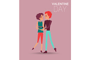 Valentine Day Poster with Dancing