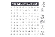 Industrial editable line icons