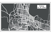 Geelong Australia City Map in Retro
