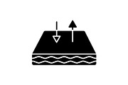 Breathable mattress glyph icon