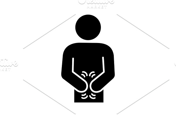 Indigestion glyph icon