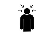 Nervous tension glyph icon