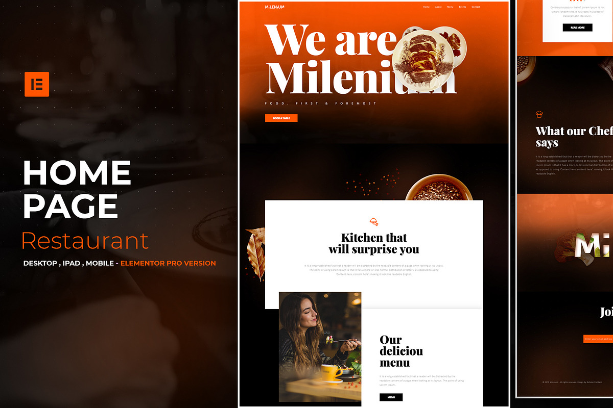 Restaurant - Elementor Pro Layout in Website Templates - product preview 8