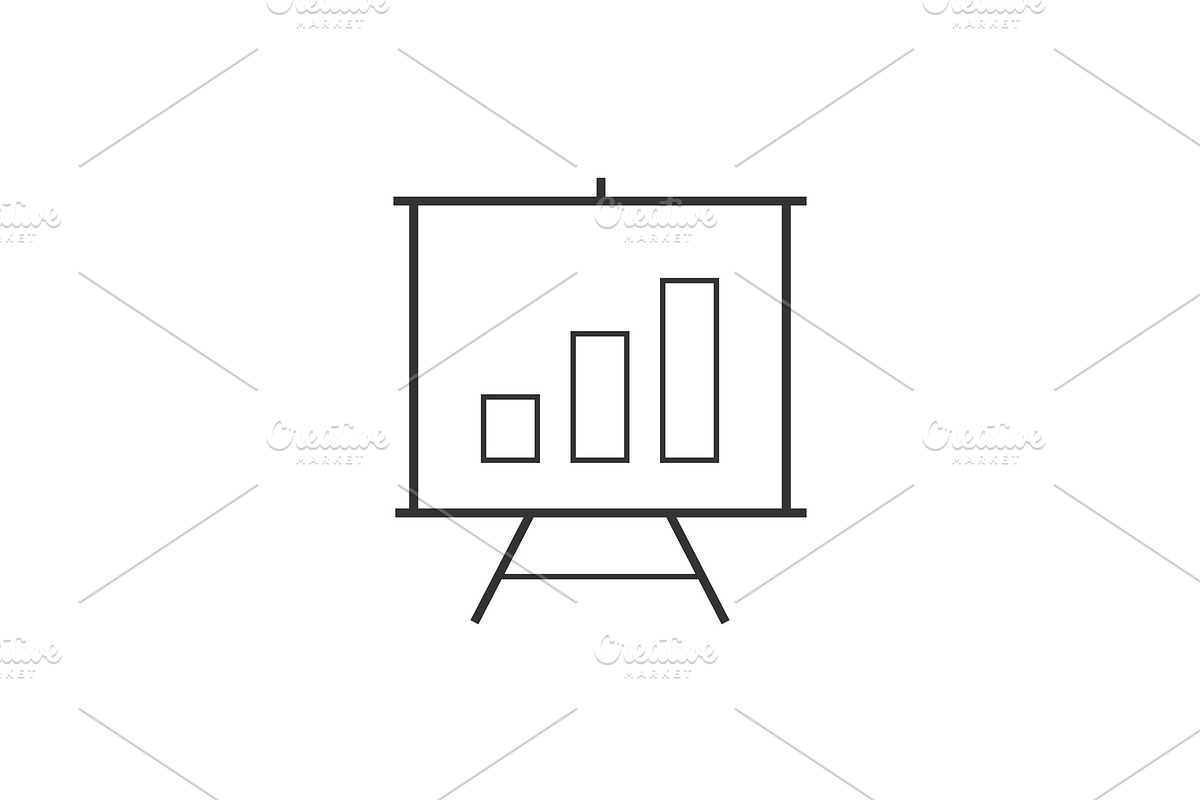 Presentation board outline icon in Icons - product preview 8
