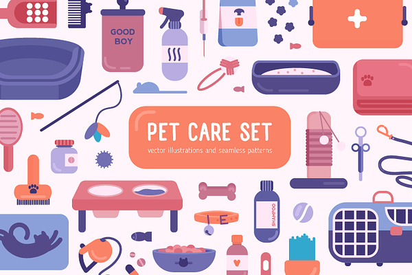 Pet care set and seamless