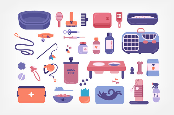 Pet care set and seamless in Illustrations - product preview 2